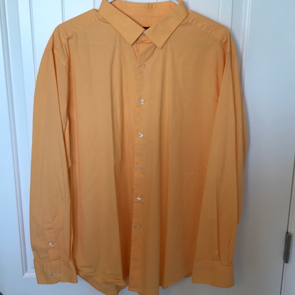 Men’s alfani orange button up 17-17 1/2 34-35